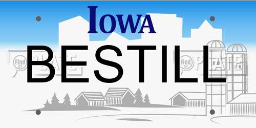 BESTILL Iowa License Plate
