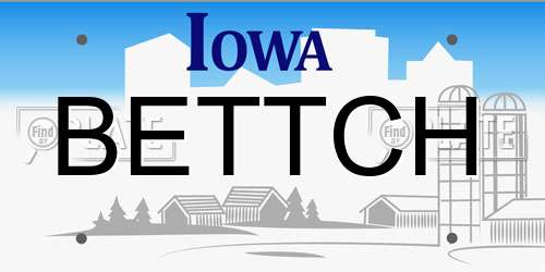 BETTCH Iowa License Plate