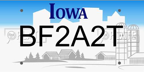 BF2A2T Iowa License Plate