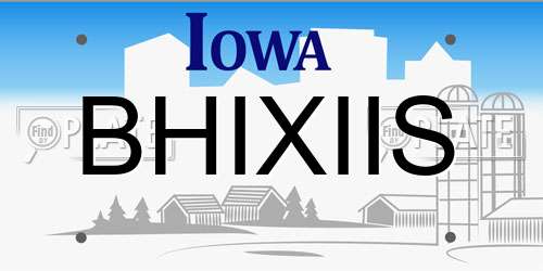 BHIXIIS Iowa License Plate