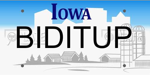 BIDITUP Iowa License Plate
