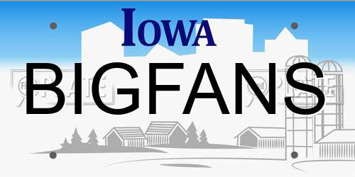 BIGFANS Iowa License Plate