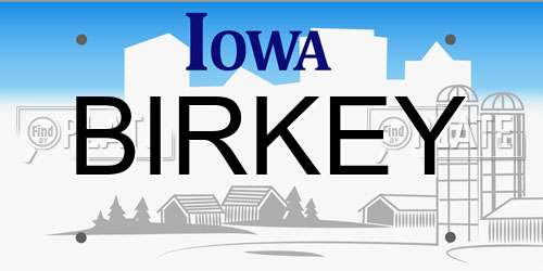 BIRKEY Iowa License Plate