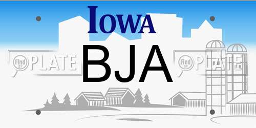 BJA Iowa License Plate