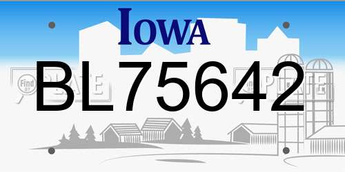 BL75642 Iowa License Plate
