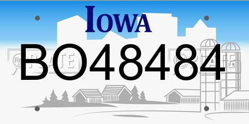 BO48484 Iowa License Plate