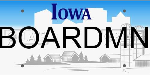 BOARDMN Iowa License Plate
