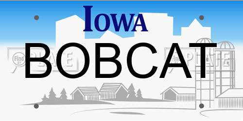 BOBCAT Iowa License Plate