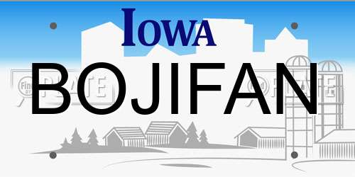 BOJIFAN Iowa License Plate