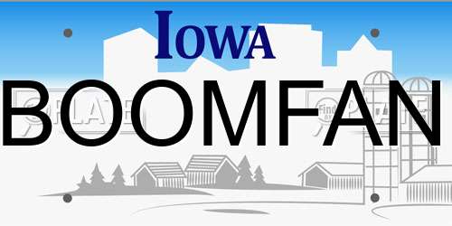 BOOMFAN Iowa License Plate