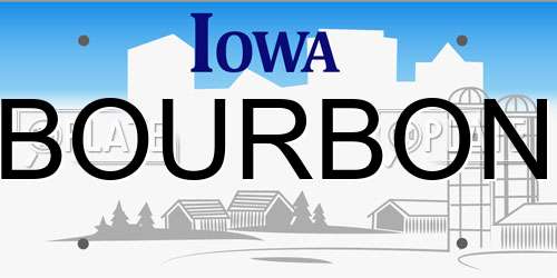 BOURBON Iowa License Plate