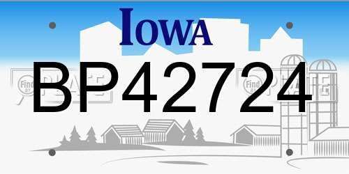 BP42724 Iowa License Plate