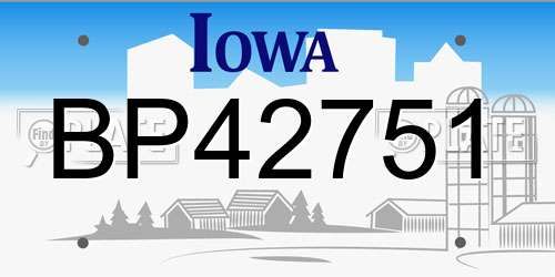 BP42751 Iowa License Plate