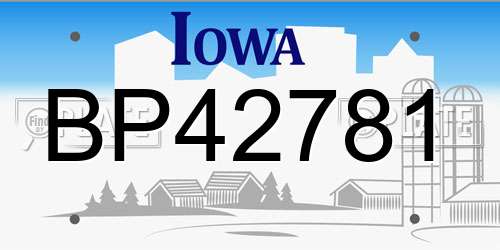 BP42781 Iowa License Plate