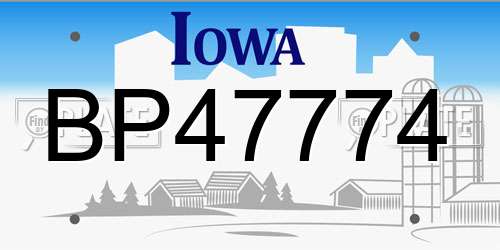 BP47774 Iowa License Plate