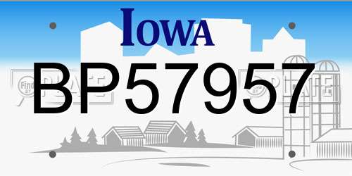 BP57957 Iowa License Plate