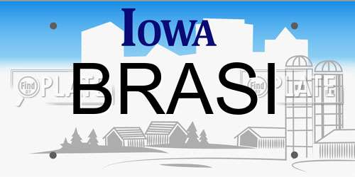 BRASI Iowa License Plate