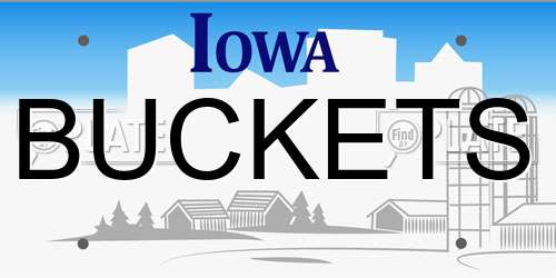 BUCKETS Iowa License Plate