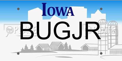 BUGJR Iowa License Plate