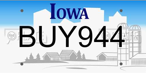 BUY944 Iowa License Plate