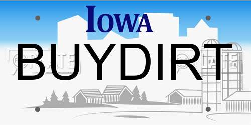 BUYDIRT Iowa License Plate