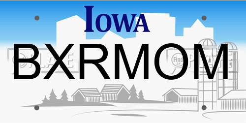 BXRMOM Iowa License Plate