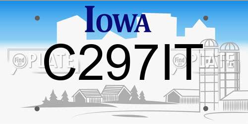 C297IT Iowa License Plate