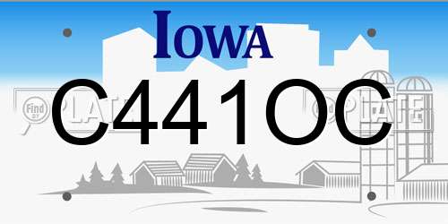 C441OC Iowa License Plate
