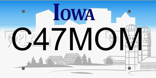 C47MOM Iowa License Plate