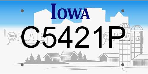 C5421P Iowa License Plate
