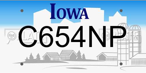 C654NP Iowa License Plate
