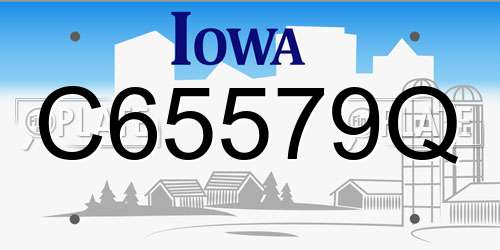 C65579Q Iowa License Plate