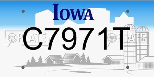 C7971T Iowa License Plate