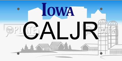 CALJR Iowa License Plate