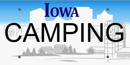CAMPING Iowa License Plate