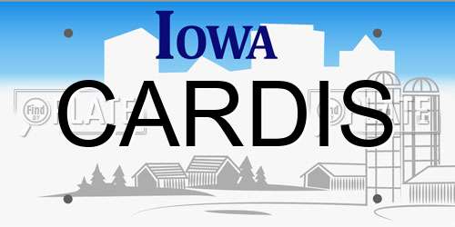 CARDIS Iowa License Plate