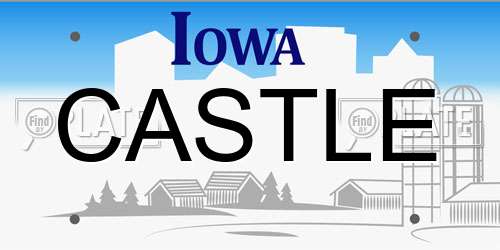 CASTLE Iowa License Plate