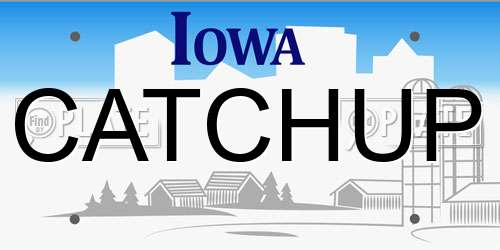 CATCHUP Iowa License Plate