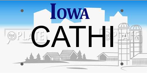 CATHI Iowa License Plate
