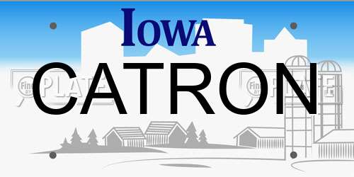 CATRON Iowa License Plate