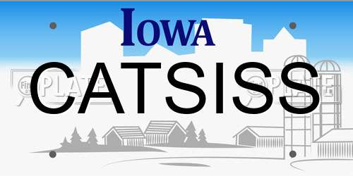 CATSISS Iowa License Plate