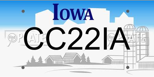 CC22IA Iowa License Plate