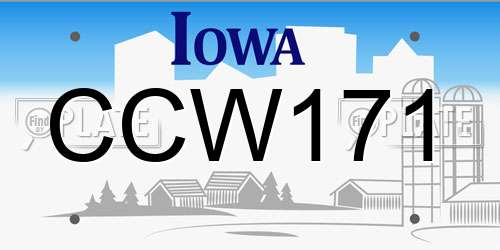 CCW171 Iowa License Plate
