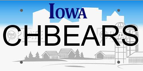 CHBEARS Iowa License Plate