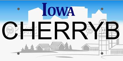 CHERRYB Iowa License Plate