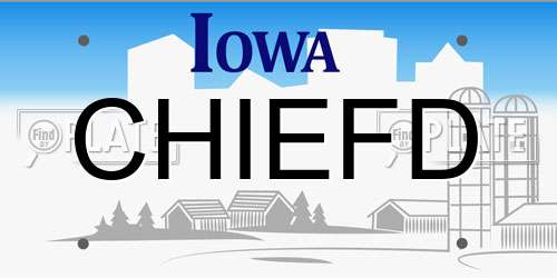 CHIEFD Iowa License Plate