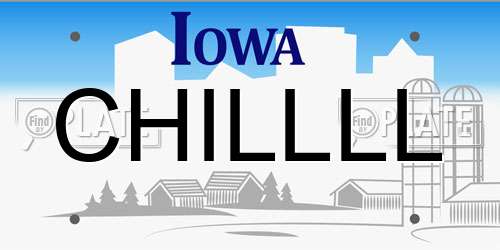 CHILLLL Iowa License Plate