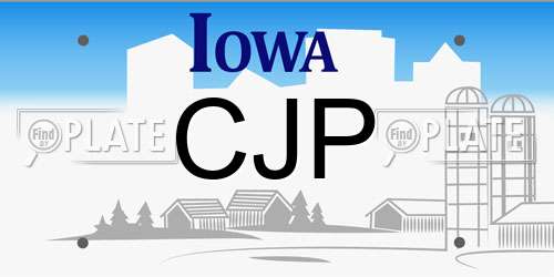 CJP Iowa License Plate
