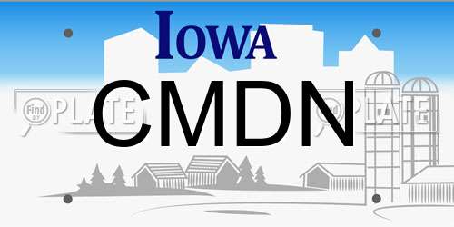 CMDN Iowa License Plate