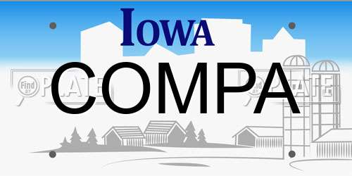 COMPA Iowa License Plate